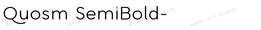 Quosm SemiBold字体转换